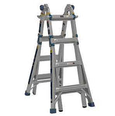 Werner MT-18IAA Multi-Position Ladder, 18 ft Max Reach H, 16-Step, 375 lb, Type IAA Duty Rating, 1.1 in D Step
